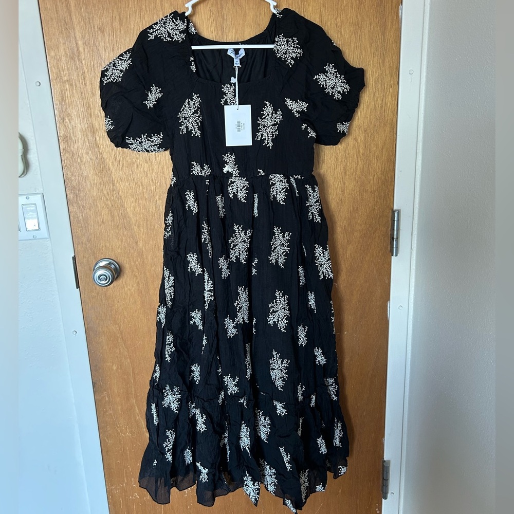 NWT Polagram Embroidered Midi Dress